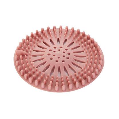 Silicone Drain Hair Catcher with Suction Cup Shower Bathtub Drain Strainer Hair Filter Drain Sink Strainer Bathroom Accessories
