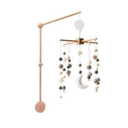 7Pcs  Assembly Rattles Bracket Set Infant Crib Mobile Bed Bell Bracket Protection Newborn Baby Toys Wooden Bed Bell Accessories