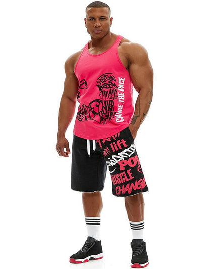 Mens Cotton Gym Shorts Hip Hop Summer Knee Length Fitness Sports Training Running Loose Male Casual Exercise Basketball Shorts