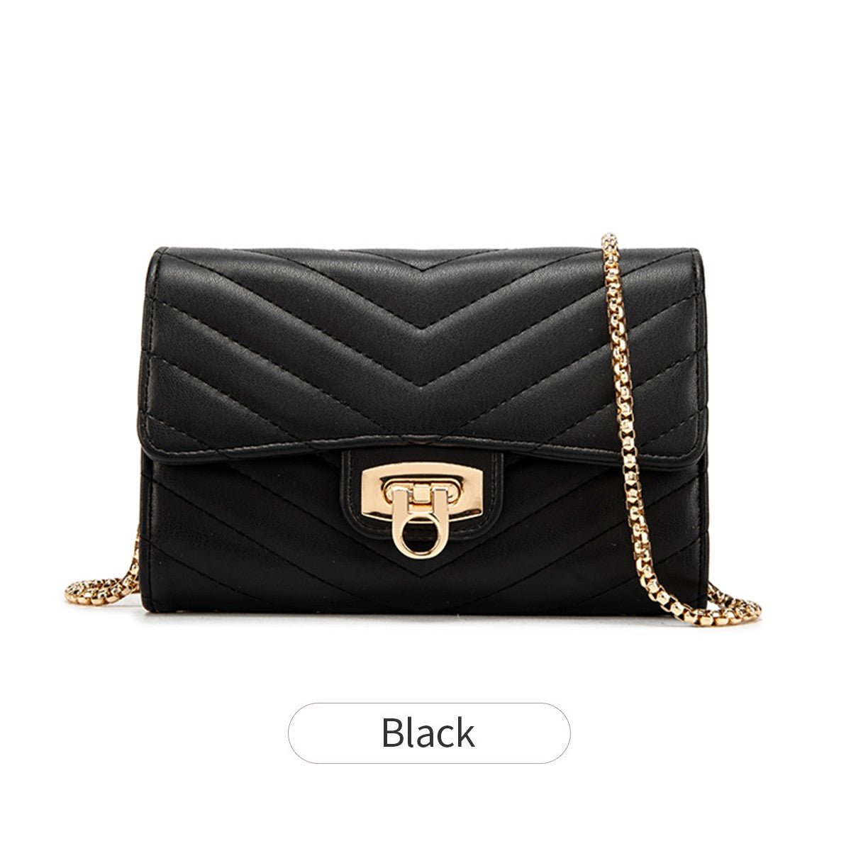 Stylish women's quilted handbag/wallet highquality PU leather crossbody bag casual portable versatile women's clutch