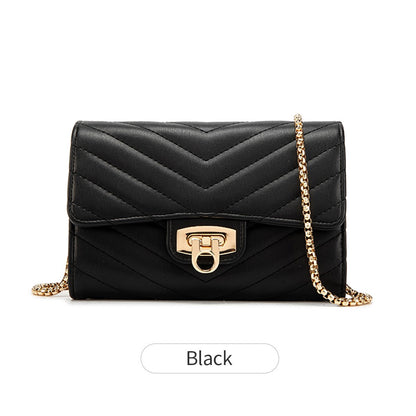 Stylish women's quilted handbag/wallet highquality PU leather crossbody bag casual portable versatile women's clutch