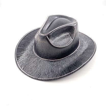 Chapéu de Cowboy LED Sem Fio, Chapéu de Cowboy Luminoso, Chapéu de Cowgirl Rosa para Discoteca, Noivas, Acessórios para Shows, Boates e Festas a Fantasia