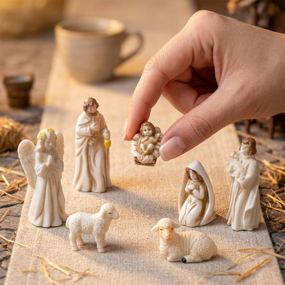 7-Piece Collector's Edition Miniature Christmas Nativity Set