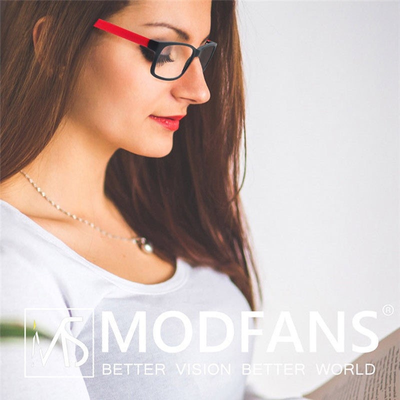 MODFANS Óculos de Leitura Masculino Feminino Retangular Clássico Leitores Eeyeglasses Armação Flexível Dobradiça de Mola com Dioptria +1.0 a +4.0