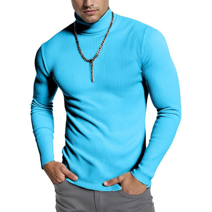 Animal Game Luxury Men's Cold Blouse Casual Sweaters Turtleneck Pullover Basic Tshirts Stripes Streetwear Warm Coats Knit Men