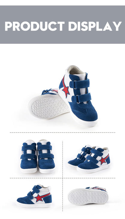 Kids Sneakers Children Orthopedic Shoes, Tip Toe Walking High-Top Ankle Support Anti-Slip Sole Trainers for Girls Boys