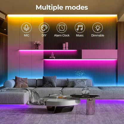 5V USB RGB Neon LED Strip 1/2/3/5M IP65 RGB Neon Lamp Tape with App and Remote Control For DIY Neon Deocoration Lighting