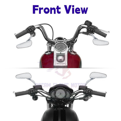 Espelhos Retrovisores Laterais de Guidão 5/16" para Motocicletas Harley Honda Davidson Sportster Fat Boy FLSTF Road King Street Glide 88-24