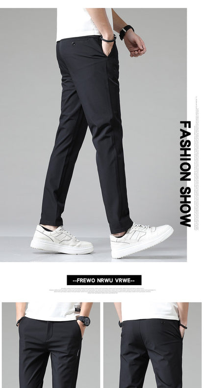 2024 Spring Summer Ultra-thin Men's Stretch Slim Straight Casual Pants High Quality Fashion Breathable Golf Sports Trousers