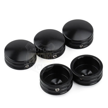 Rear Sprocket Flat Bolt Cover Caps for Harley Softail Fat Boy 1993-2023 Sportster XL 883 1200 Touring Road King Glides Black