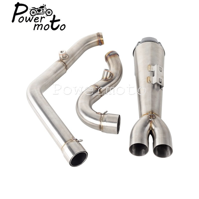 For Harley Softail Low Rider S ST EI Diablo Street Bob 2018-up 2-into-1 Motorcycle Complete Full System Exhaust Pipe Muffler