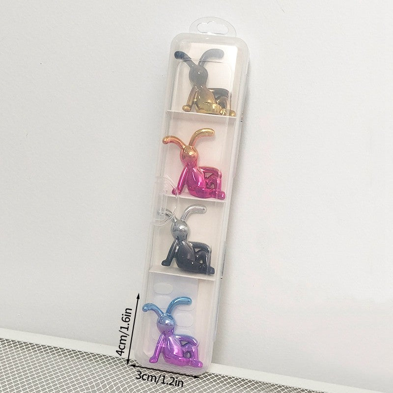 Electroplating Bunny Ornaments Cartoon Decorative Rabbit Figures
Office Car Desk Craft Creative Birthday Gift for Kid Room Decor
