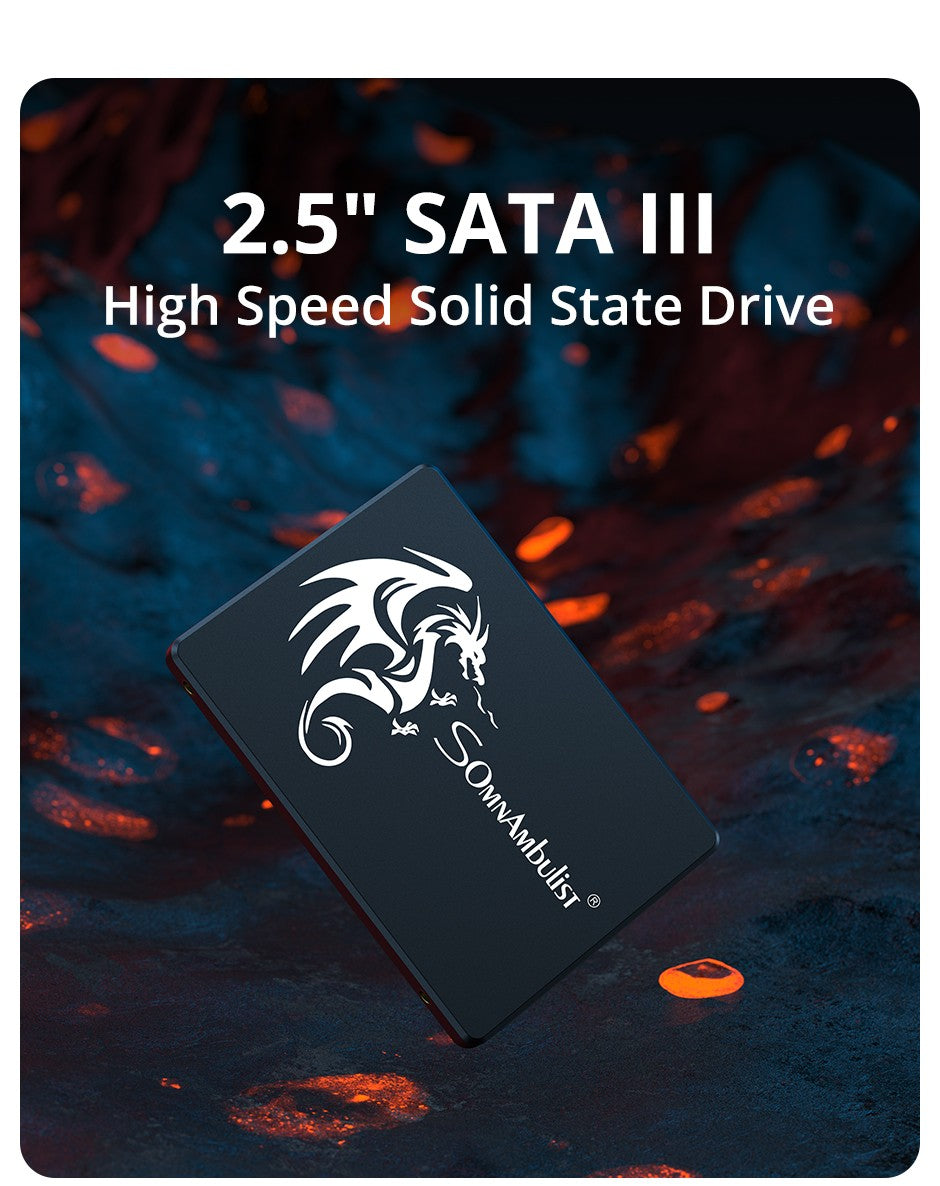 SSD Interno SomnAmbulist SATA3 de 120GB 240GB 480GB 960GB 2.5 128GB 256GB 512GB 1TB 2TB para PC Notebook