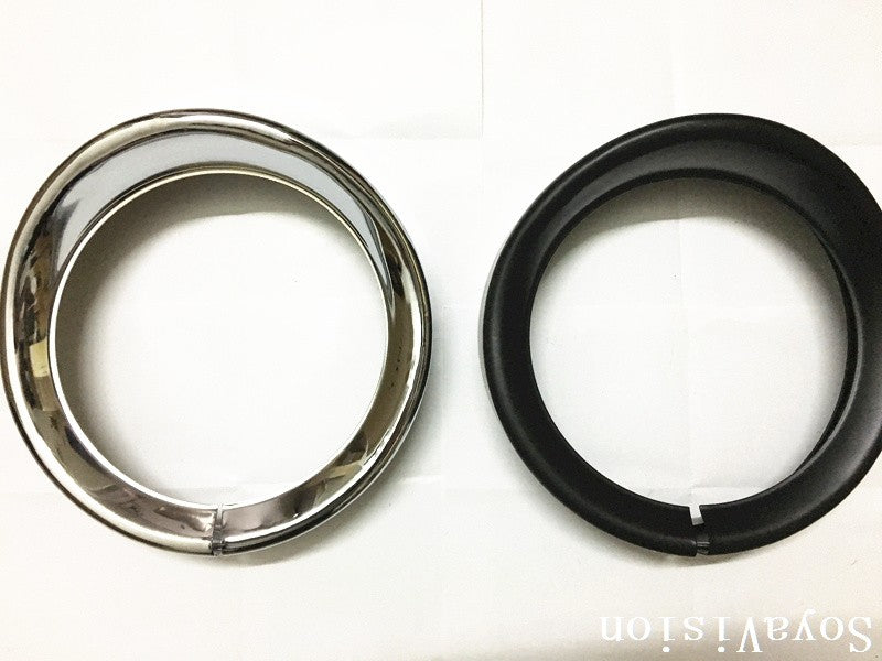 Motorcycle Headlight Trim For Harley Touring Road King Electra Glide Softail FLD/FLH Parts 7" Ring Bezel Visor 4.5" Led Fog Lamp