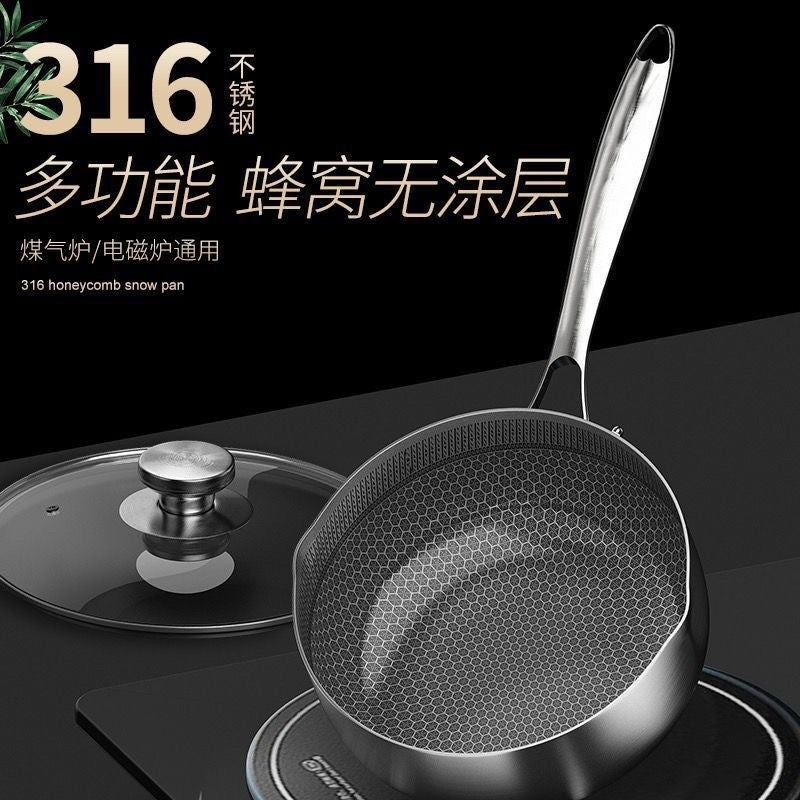 MOEYE Soup Pot 316L Antibacterial Stainless Steel Milk Pot 5 Layers Thickened Bottom Non-stick Cooking Pot Kitchen Saucepan