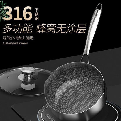 MOEYE Soup Pot 316L Antibacterial Stainless Steel Milk Pot 5 Layers Thickened Bottom Non-stick Cooking Pot Kitchen Saucepan
