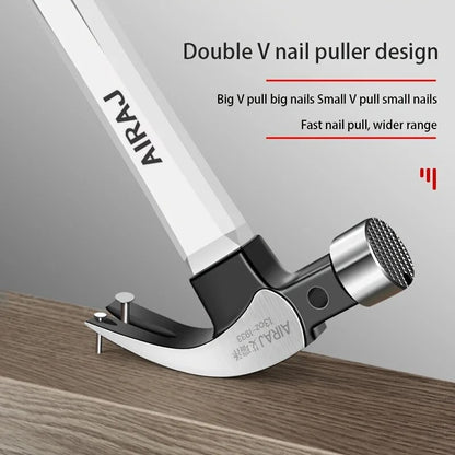 Martelo de Chifre de Carneiro Multifuncional AIRAJ, Martelo de Decoração de Grau Industrial para Doméstico, Envolto em Cola Antiderrapante, Ferramenta de Hardware