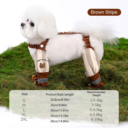 Pet Strolling Going Out Dust-proof Four Legged Pants Dog Boot Waterproof Leggings Dog Jumpsuit Shoes
