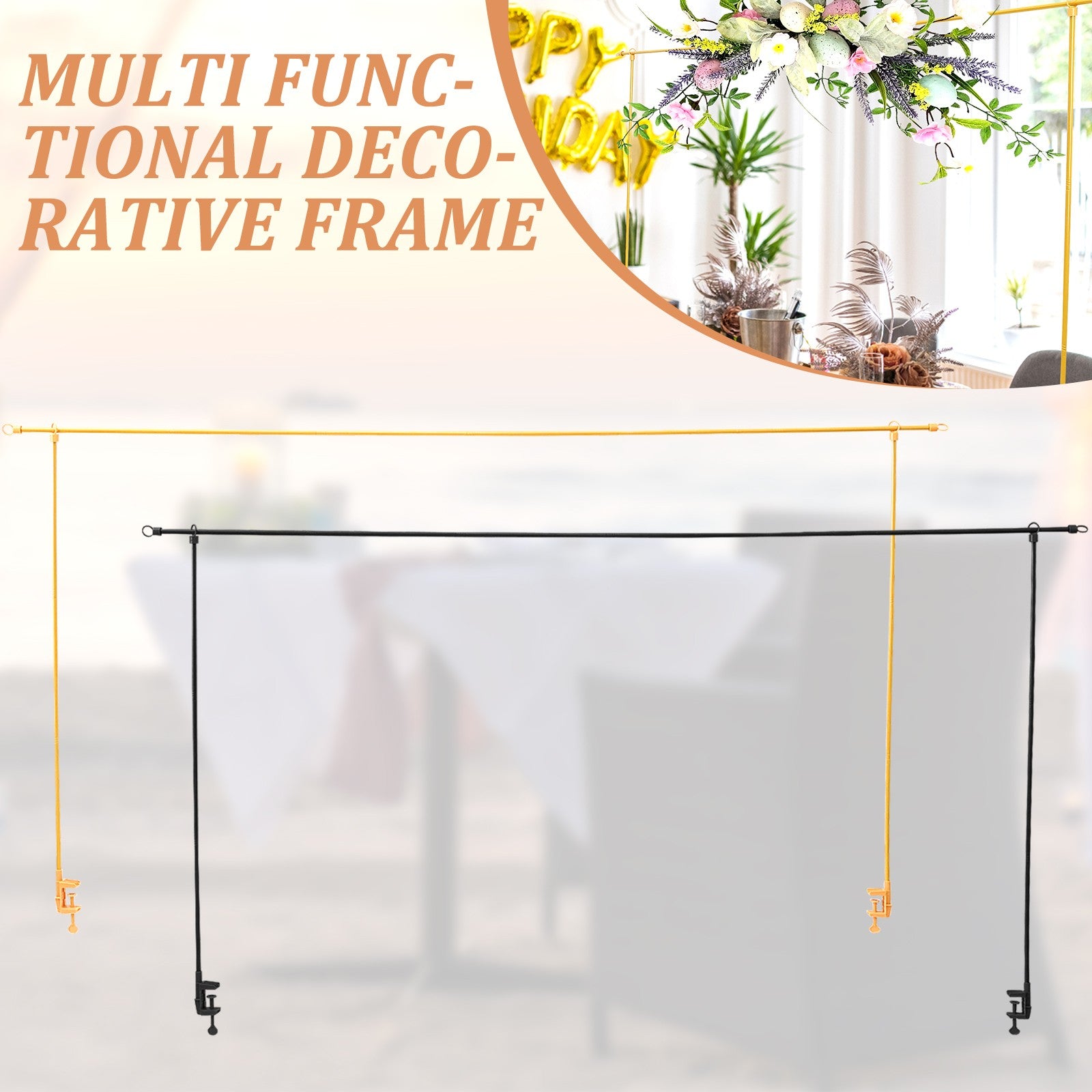 Over The Table Rod Stand Balloon Arch Stand Adjustable Table Arch Hanging for Wedding Birthday Party Christmas Anniversary Decor