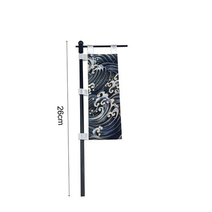 JDM Knife Flag Car Interior Decoration Front Glass Accessories Mini Knife Flag Car Culture Decoration