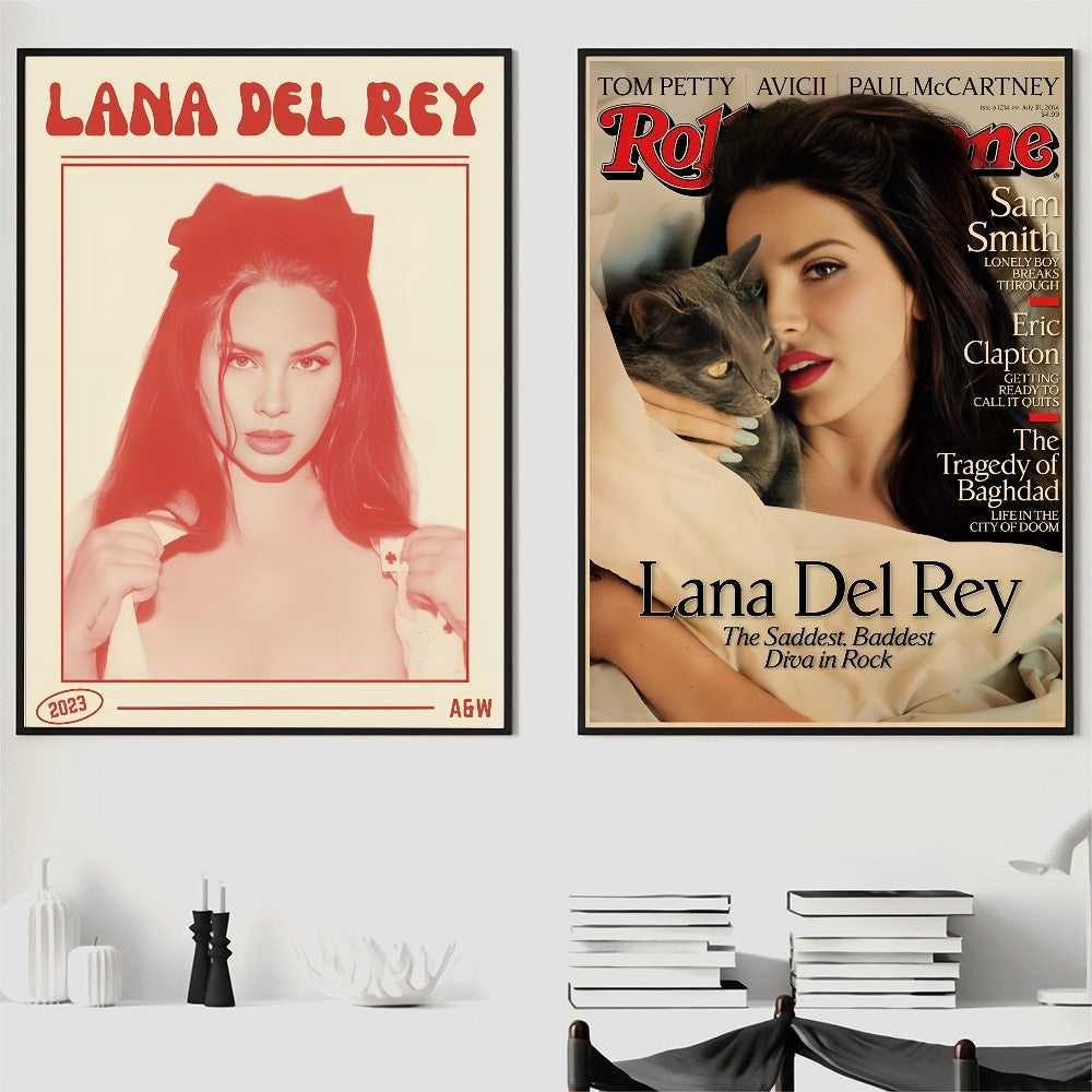 Singer Lana Del Rey Album Poster Poster Paper Print Home Living Room Bedroom Entrance Bar Cafe Art Painting Decoration