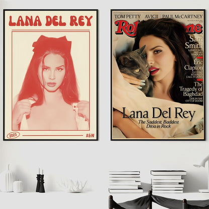 Singer Lana Del Rey Album Poster Poster Paper Print Home Living Room Bedroom Entrance Bar Cafe Art Painting Decoration