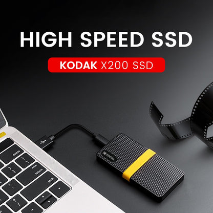 KODAK USB3.1 GEN2 SSD 1TB Disco Rígido Externo 128GB 256GB 512GB 1TB Mini PSSD de estado sólido para PCs laptops disco duro externo