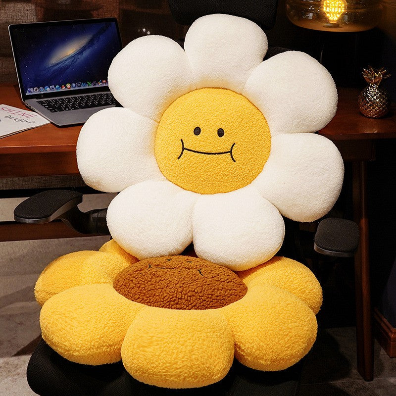 Sunflower Plush Toy Pillow Stuffed Daisy Flower Cushion Flower Shaped Doll Pillow For Kids Girl Bedroom Gift Home And Decor 1 PC