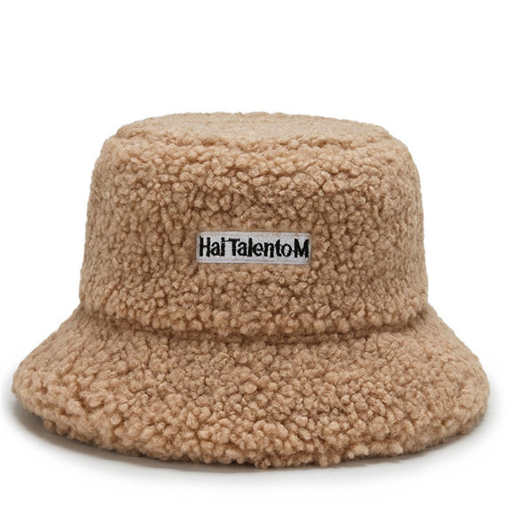Winter Warm Fleece Bucket Hat for Men Women Cold Resistant Fashion Fisherman Cap Trendy Sunshade