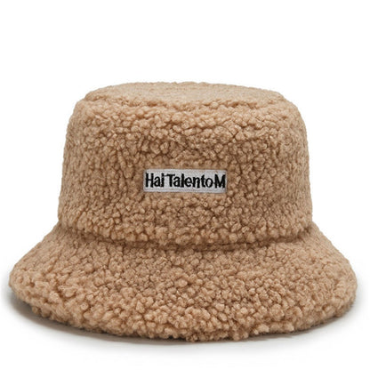 Winter Warm Fleece Bucket Hat for Men Women Cold Resistant Fashion Fisherman Cap Trendy Sunshade