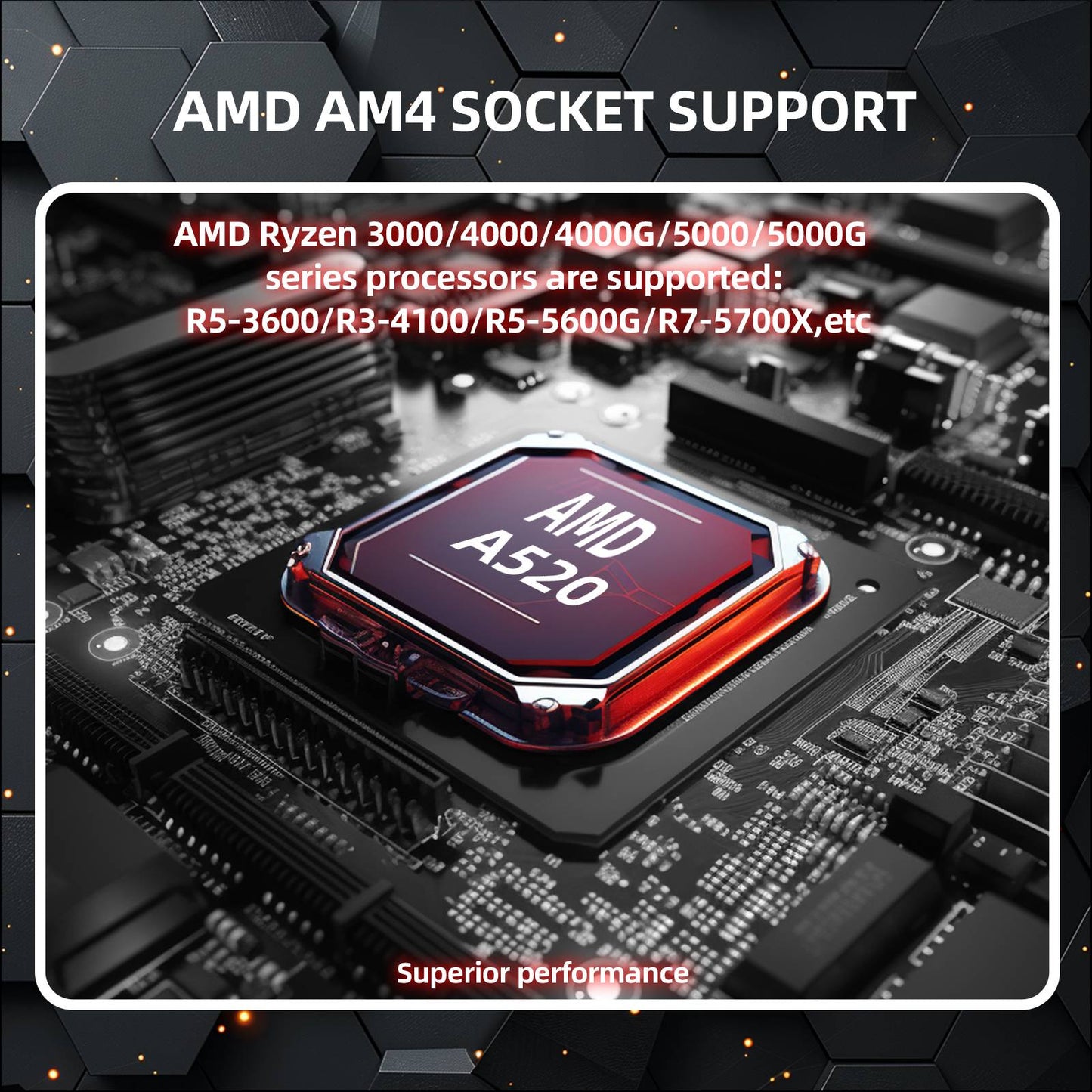 Placa-mãe ZSUS A520 AMD Ryzen 5 5600X DDR4 32GB 3200MHz Suporte M.2 NVMe Placa-mãe Micro ATX AM4 Ryzen