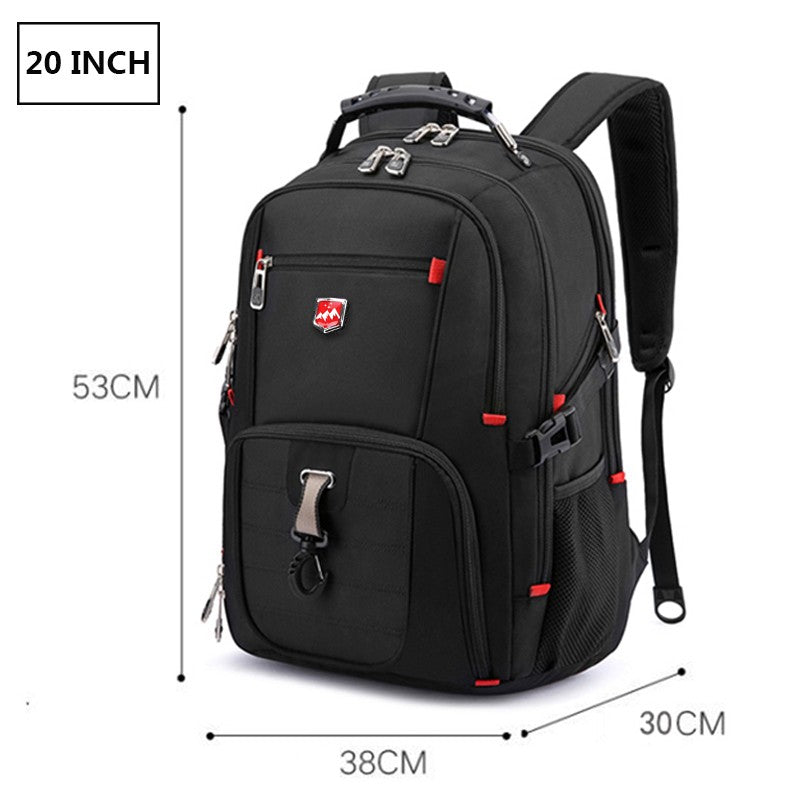 Waterproof 20 Inch Laptop Backpacks USB Charging School Bag Anti-theft Men Backpack Travel Backpack Male Mochila High Capacity