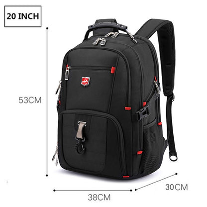 Waterproof 20 Inch Laptop Backpacks USB Charging School Bag Anti-theft Men Backpack Travel Backpack Male Mochila High Capacity