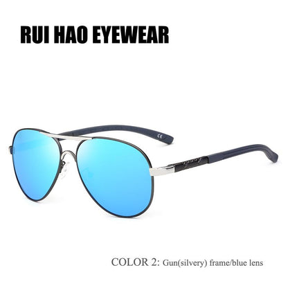Outdoor Driving Sunglasses Mens Fashion Pilot Polarized Sun Glasses Men Women Polycarbonate Lenses 0945