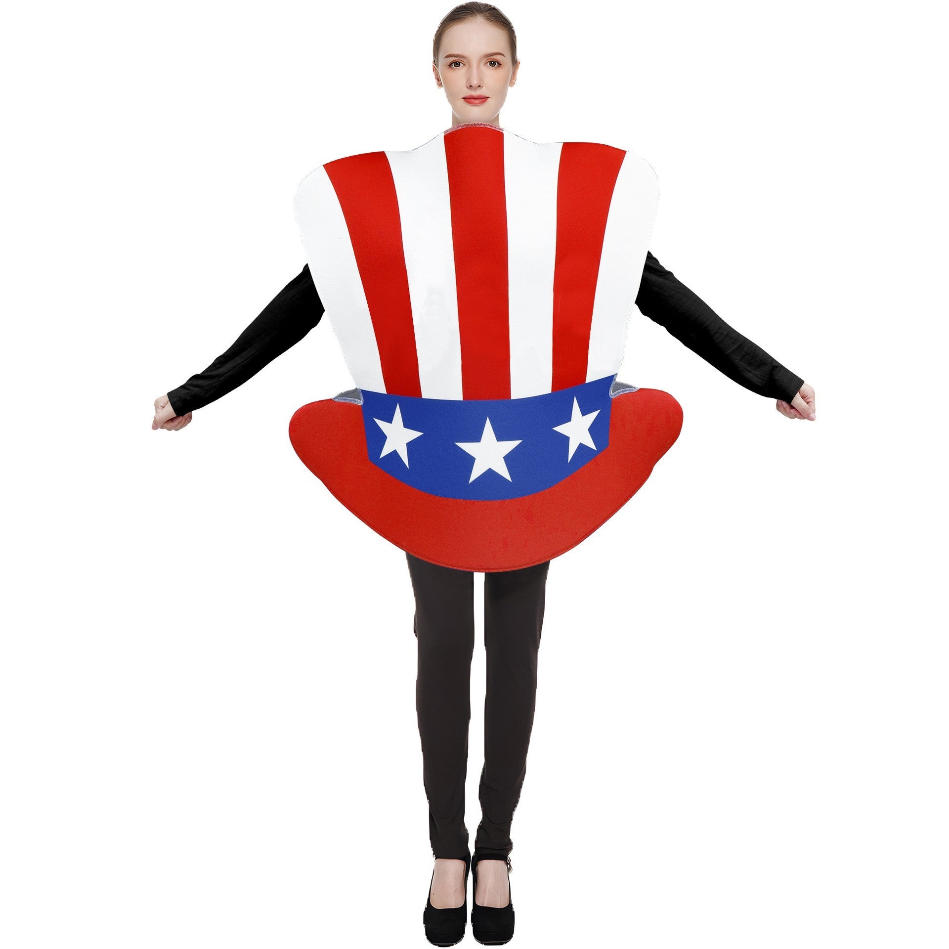 ? US Independence Day Limited ? Adult COS costume set USA hat props cosplay costume parade party National Day costume