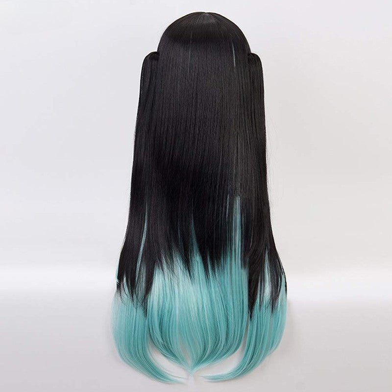 Anime Tokitou Muichirou Cosplay Synthetic Wig Muichiro Tokito Wig Heat Resistant Synthetic Hair Wigs
