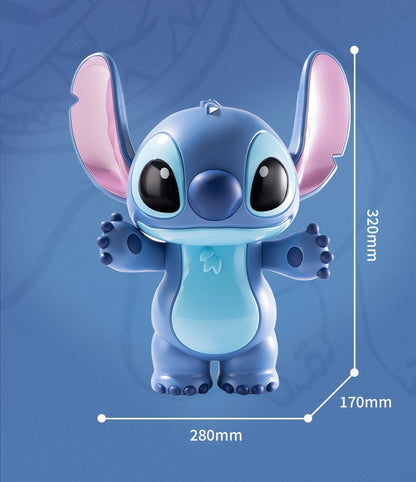 Cofre de moedas de porquinho do Stitch, da Disney, original, 32 cm, brinquedo moderno, anime, desenho animado, kawaii, fofo, elétrico, decorativo, presente para crianças