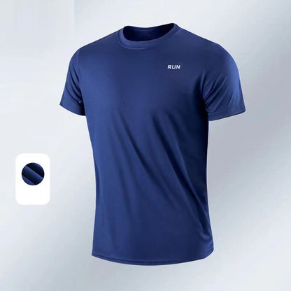 Men Fitness Gym t-Shirt Quick Dry Sport Running Shirts Man Short Sleeve Bodybuilding Top Training Football Jersey Man Sportswear