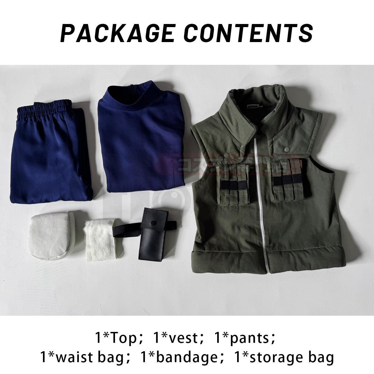 HOLOUN Anime Hatake Kakashi Cosplay Costume Vest T-shirt Pants Pouch Cos Convention Gift Halloween Christmas