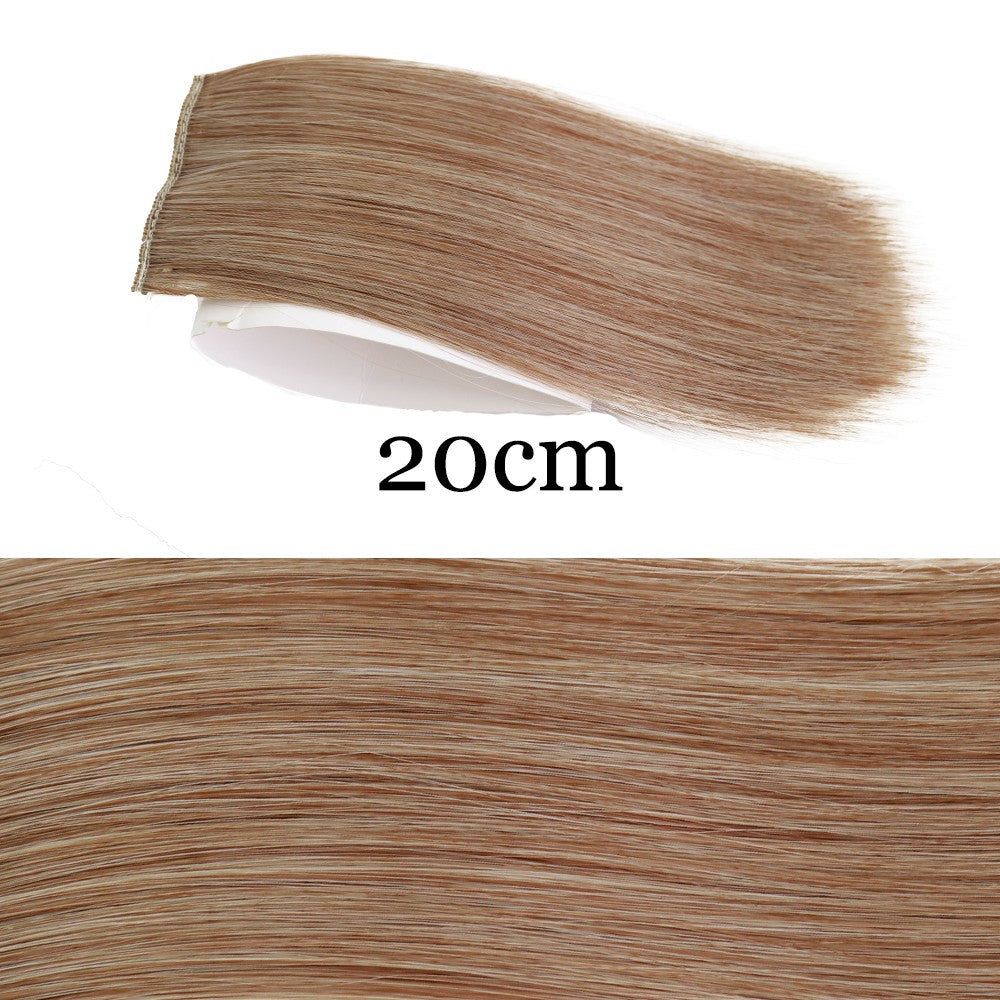 MERISI HAIR Apliques de Cabelo Sintético Liso Invisível com 2 Presilhas, Aumento de Volume, Extensões de Cabelo, Cobertura Lateral Superior