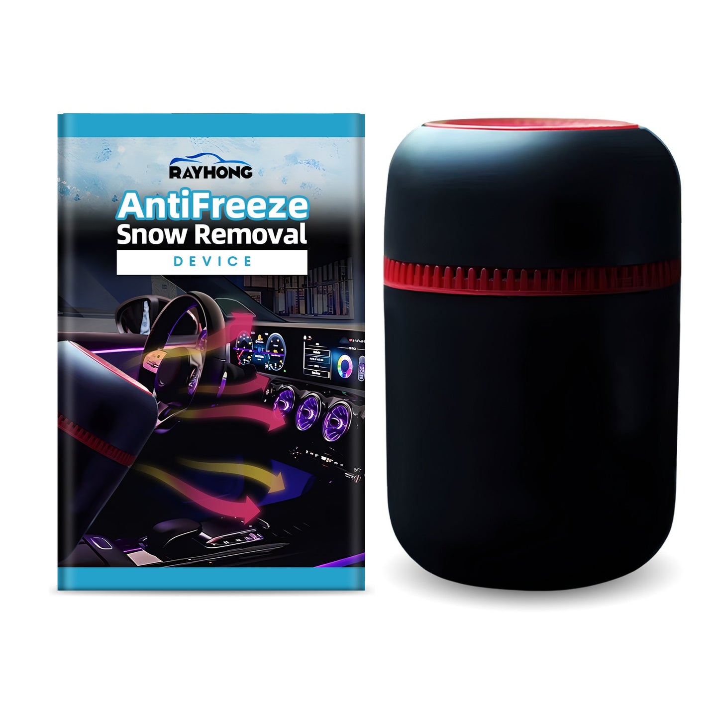 Removedor de Neve Automotivo, Dispositivo Anticongelante Automotivo, Desembaçador e Degelador de Para-brisa, Derretimento Rápido de Neve, Aquecedor Portátil