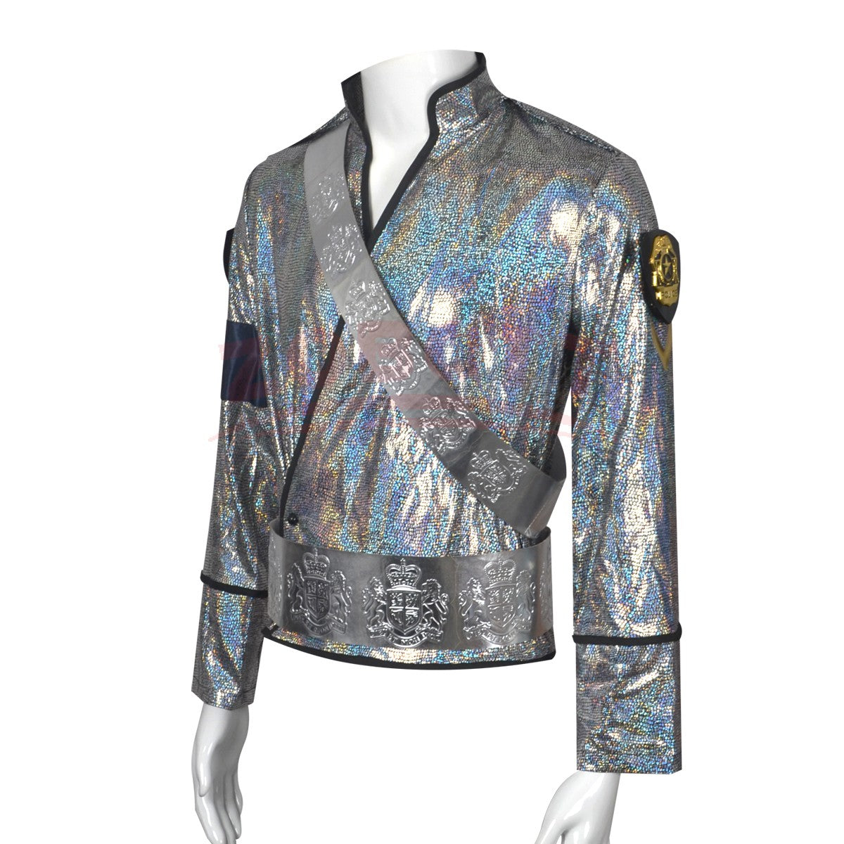 Michael Jackson BAD Bucharest Tour Cosplay Full Set Laser Jacket Belt Handmade Rare Impersonator Stage Costume Halloween