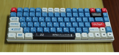 Keycaps Personalizadas Tema Eva Animação Japonesa Perfil XDA PBT Sublimação para Teclado Mecânico com Switch MX GMK