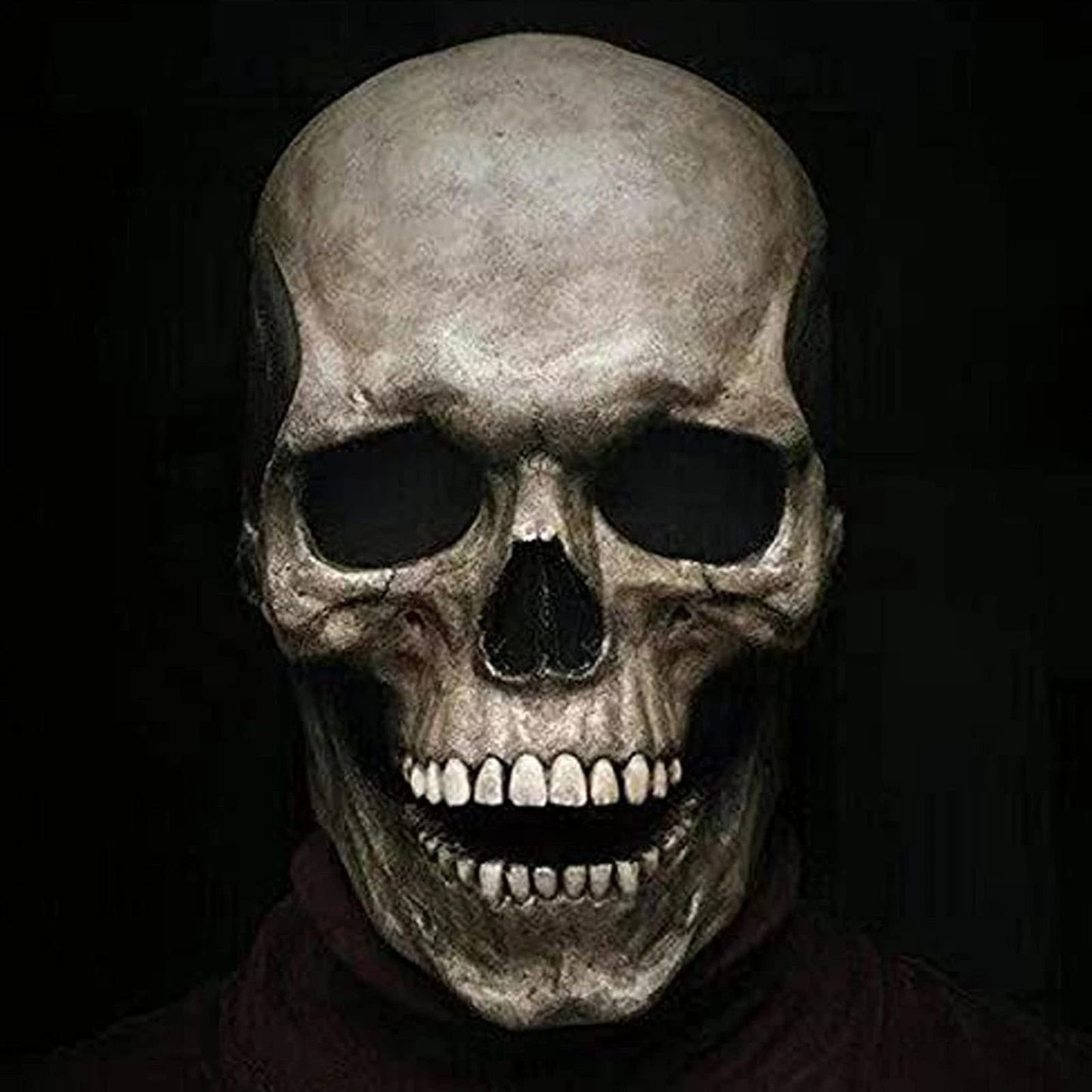 Full Head Skull Helmet Breathable Movable Jaw Mask Halloween Skull Mask Comfortable Skull Mask For Cosplay Haunted House