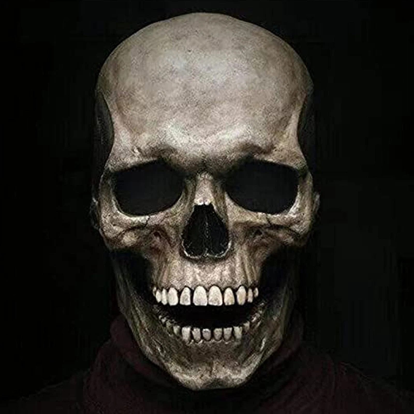 Full Head Skull Helmet Breathable Movable Jaw Mask Halloween Skull Mask Comfortable Skull Mask For Cosplay Haunted House