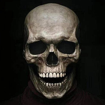 Full Head Skull Helmet Breathable Movable Jaw Mask Halloween Skull Mask Comfortable Skull Mask For Cosplay Haunted House