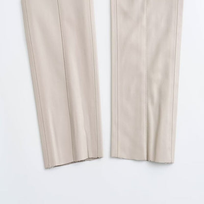 High Waist Faux Leather Leggings Women's Faion Slim Fit Versatile Base Layer Pants Autumn Winter New Arrival 8372294 7