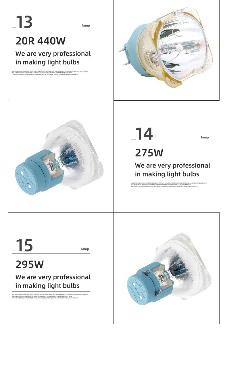 Stage Light 200W 5R / 7R 230W Metal Halide Lamp Moving Beam Lamp 230 Beam Platinum Metal Halogen Lamps Follow Spot