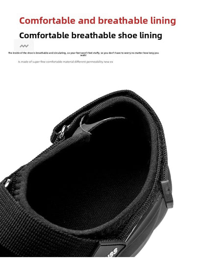 Men's Sandals Summer Platform Slippers Non-Slip Beach Pool Sandals Mesh Hole Men's Garden Shoes Flip Flop Outdoor Water Shoes