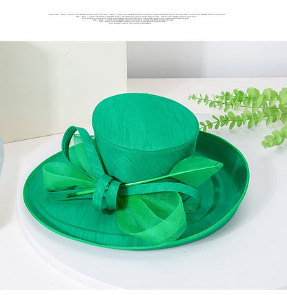 Fashion Luxury Feather Tea Party Church Photography Hat Elegant Flower Female Wide Brim Banquet Fascinator Wedding Formal Hats